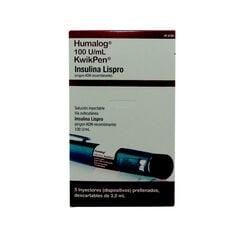 HUMALOG SOLUCIÓN INYECTABLE 100 U.I./mL