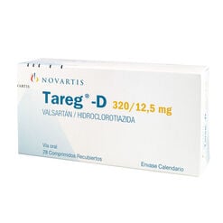 TAREG - D 320/12,5 COMPRIMIDOS RECUBIERTOS