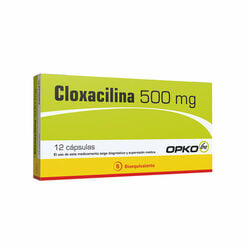 Cloxacilina 500 Mg Caja 12 Cápsulas