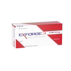 EXFORGE D 5/160/12,5 COMPRIMIDOS RECUBIERTOS (AMLODIPINO/HIDROCLOROTIAZIDA/VALSARTÁN)