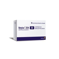 Betaloc Zok 50 mg 30 Comprimidos de Liberación Prolongada
