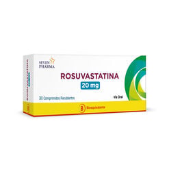 Rosuvastatina 20 mg 30 Comprimidos Recubiertos SEVEN PHARMA CHILE SPA