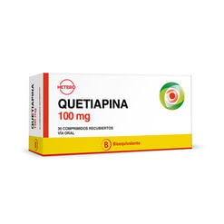 QUETIAPINA COMPRIMIDOS RECUBIERTOS 100 mg