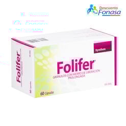 Folifer x 60 Cápsulas con Gránulos de Liberación Prolongada