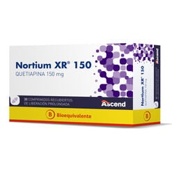 NORTIUM XR COMPRIMIDOS RECUBIERTOS DE LIBERACIÓN PROLONGADA 150 mg (QUETIAPINA)