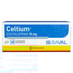 CELTIUM Escitalopram 10 mg 60 comprimidos