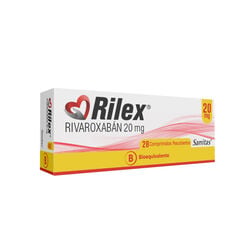 Rilex Rivaroxaban 20 mg 28 Comprimidos Recubiertos