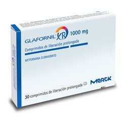 GLAFORNIL XR 1000 COMPRIMIDOS DE LIBERACIÓN PROLONGADA 1000 mg (METFORMINA)