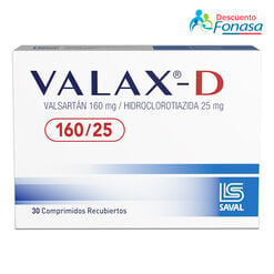 Valax-D 160 mg/25 mg x 30 Comprimidos Recubiertos