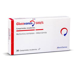 Glucovance 500 mg/5 mg x 30 Comprimidos Recubiertos
