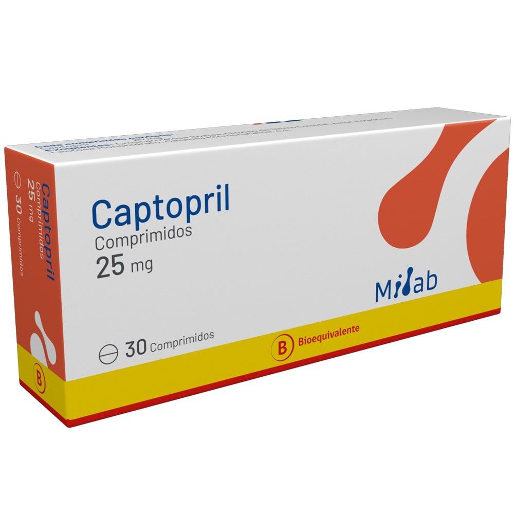 Captopril 25 mg 30 Comprimidos