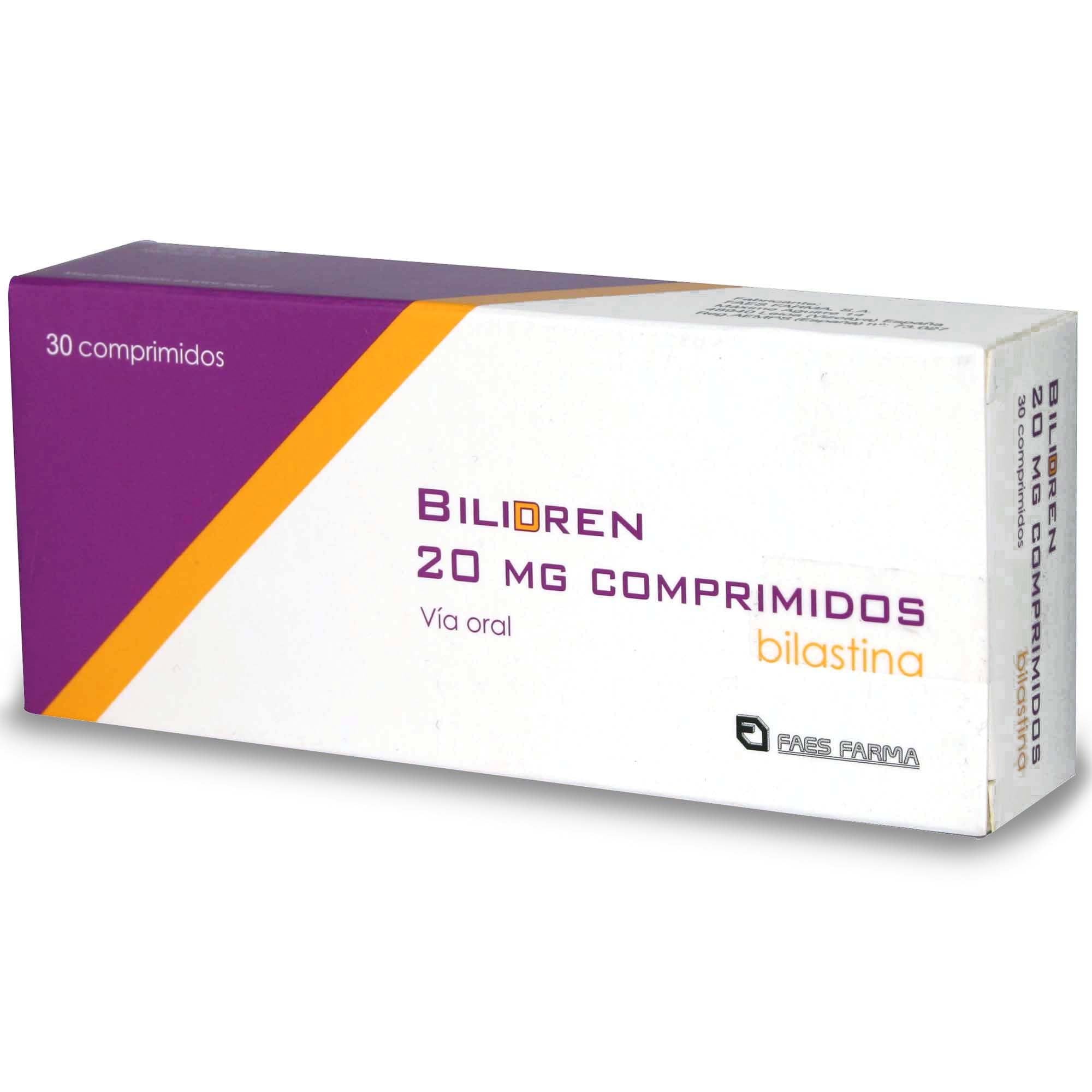 Bilidren Bilastina 20 mg 30 Comprimidos
