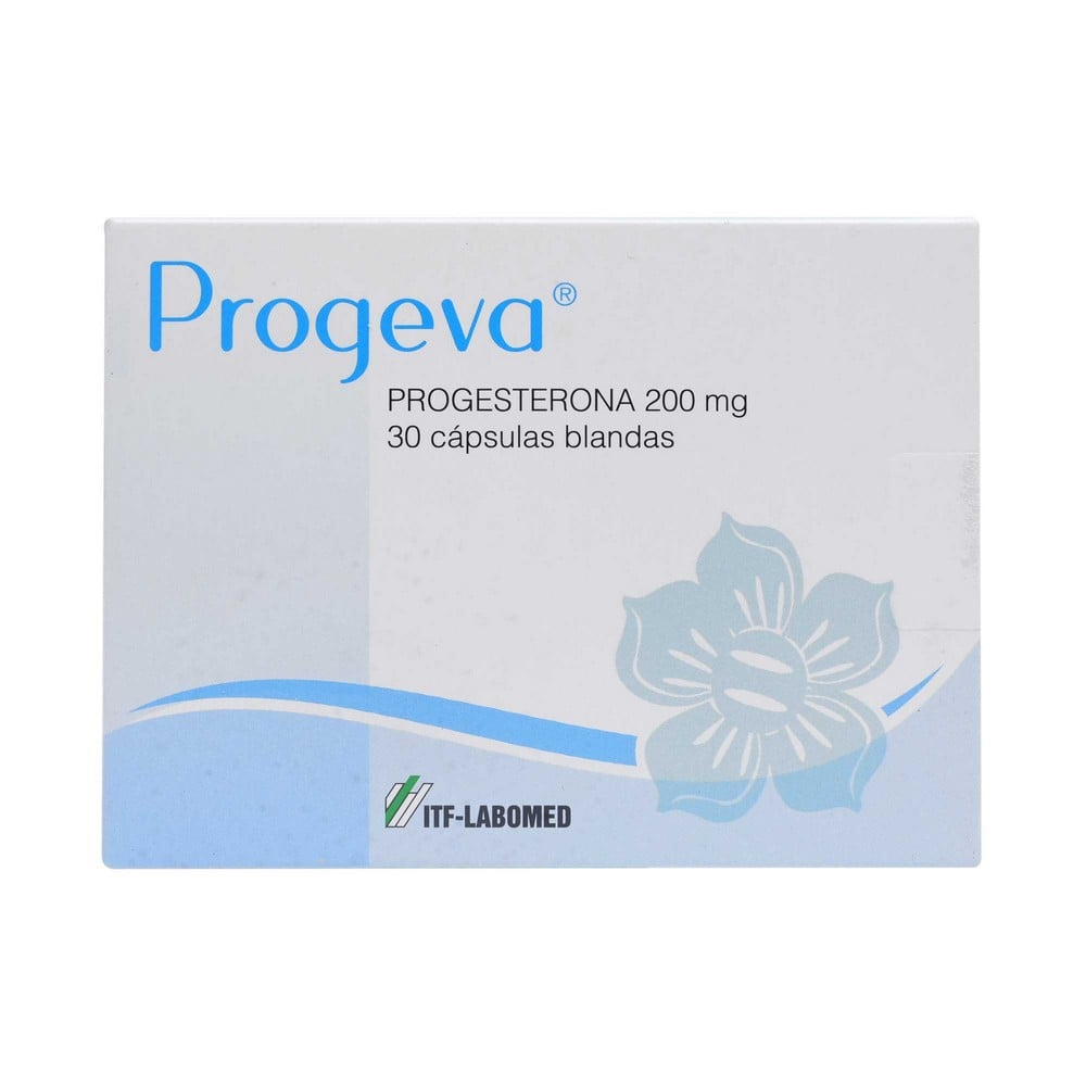 Progeva Progesterona 200 mg 30 Capsulas Blandas