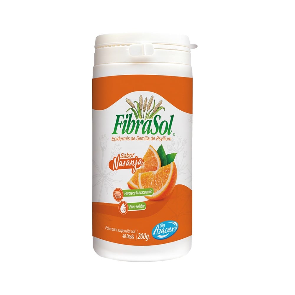 Fibrasol Naranja Psyllium 68% Polvo 200 gr