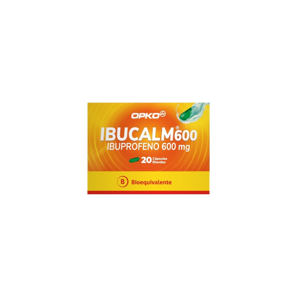 Ibucalm Ibuprofeno 600 mg 20 Cápsulas blandas