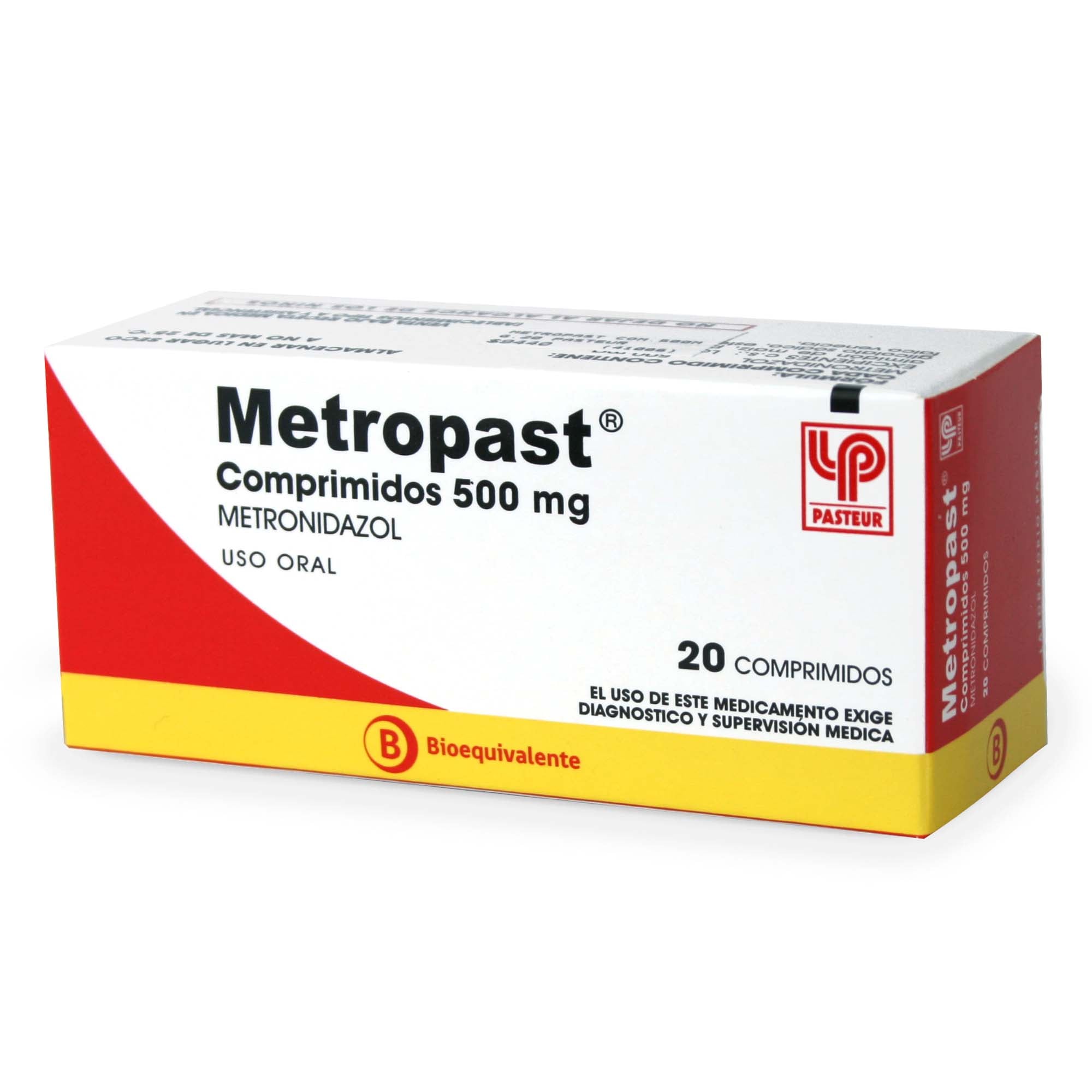 Metropast Metronidazol 500 mg 20 Comprimidos
