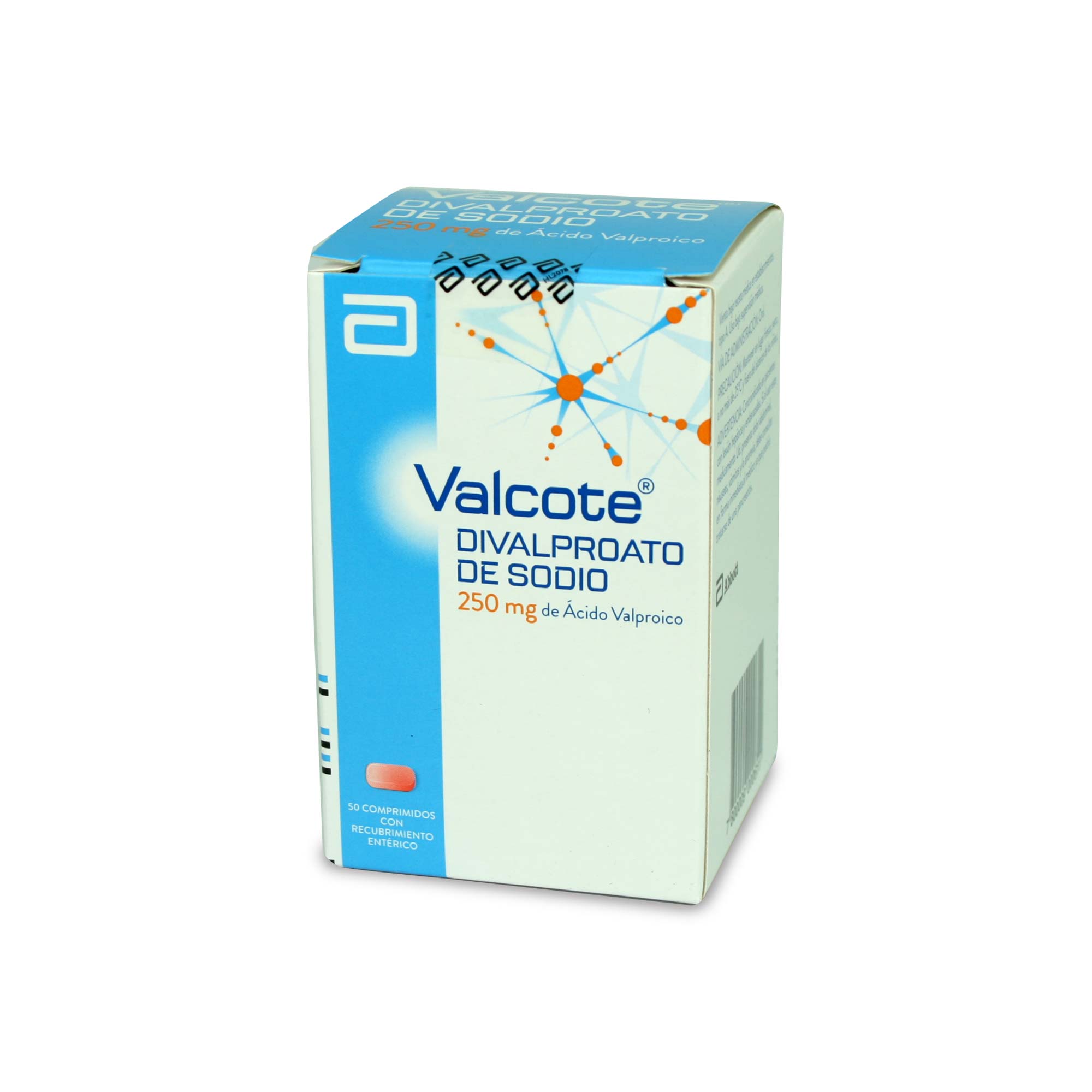 Valcote Acido Valproico 250 mg 50 Comprimidos