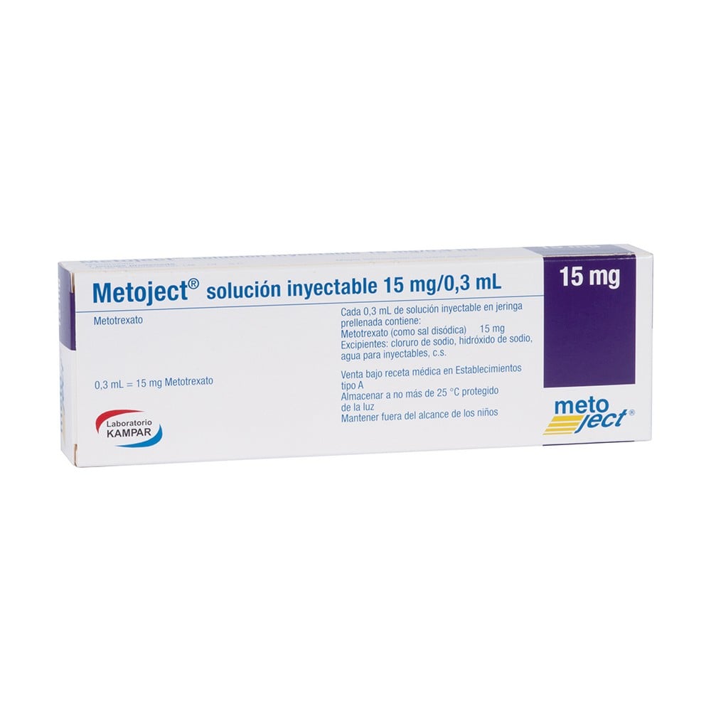 METOJECT SOLUCIÓN INYECTABLE 15 mg/ 0,3 mL (METOTREXATO)