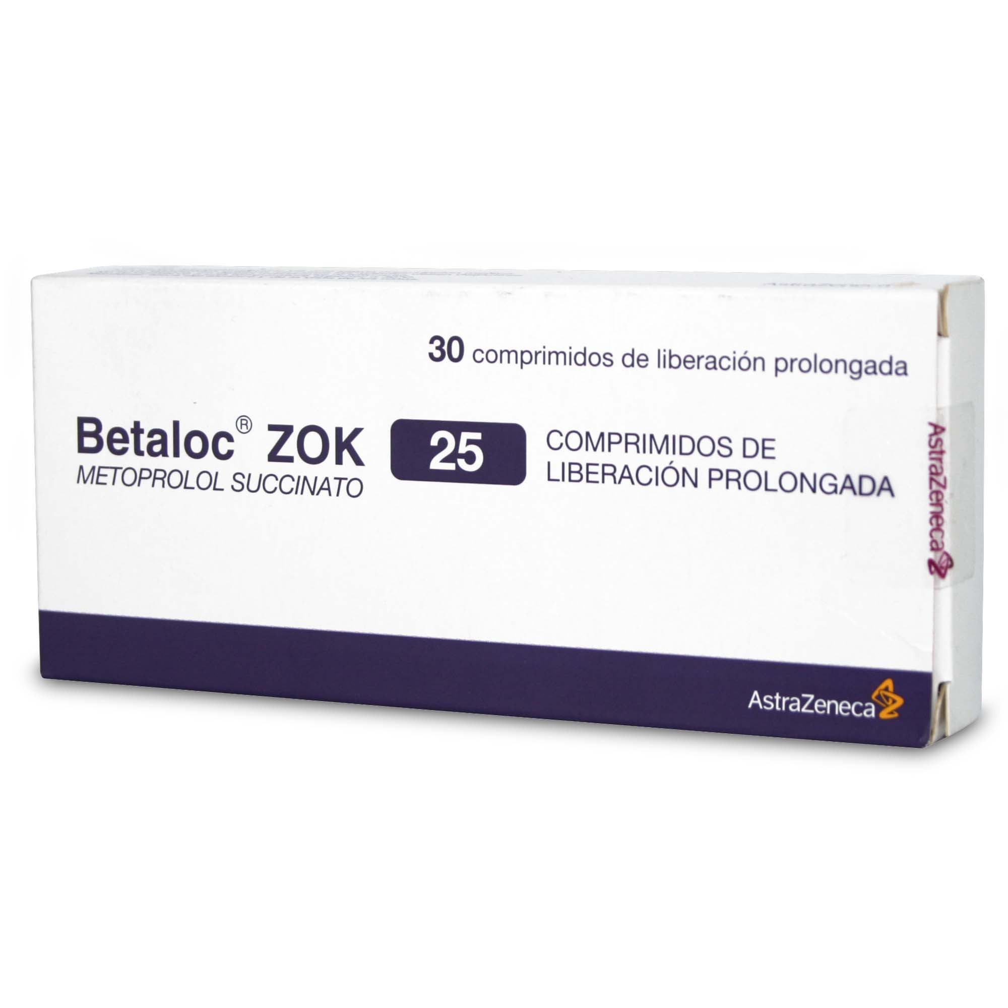 Betaloc Zok Metoprolol Succinato 23,75 mg 30 Comprimidos Liberacion Prolongada