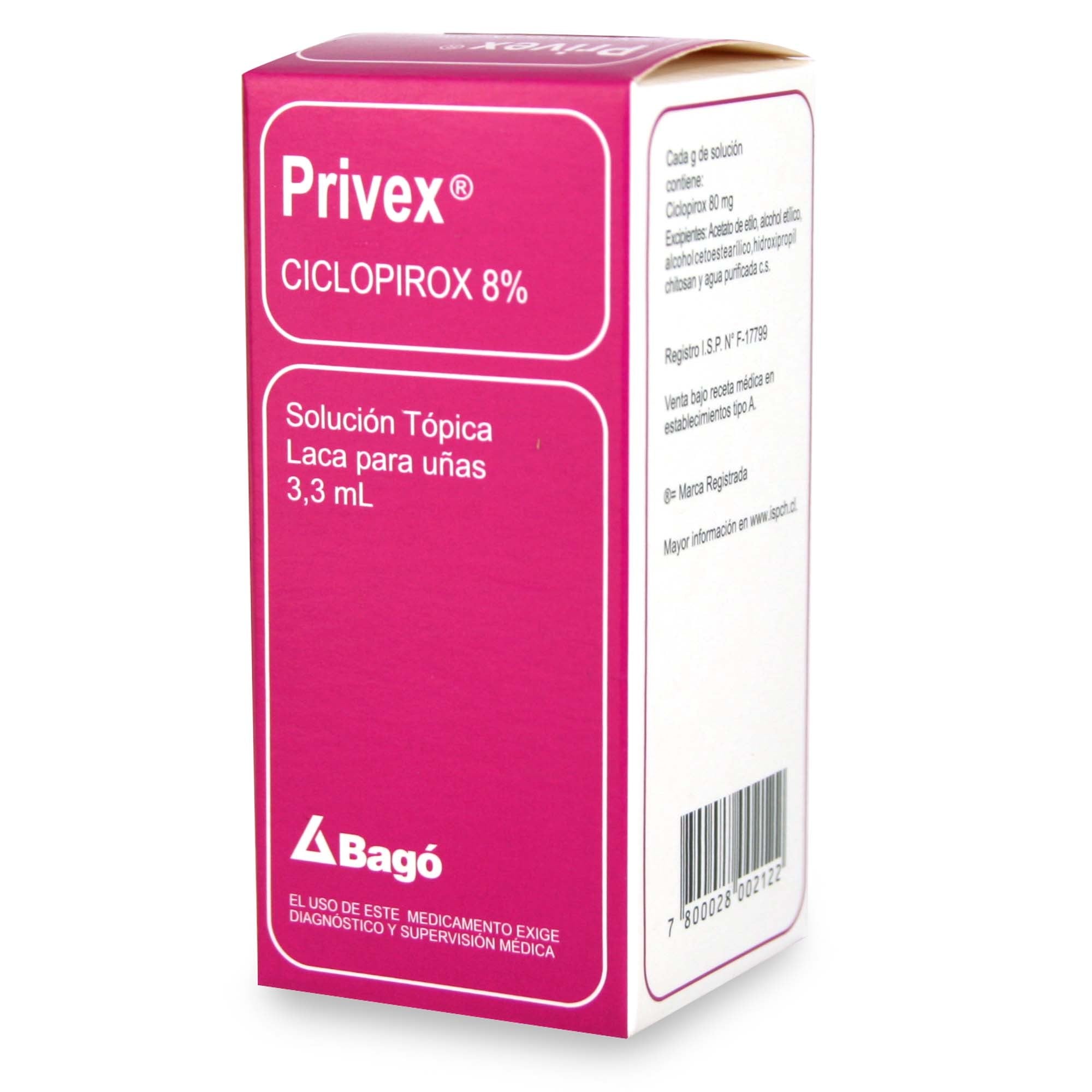 Privex Ciclopiroxolamina 8% Laca para uñas 3,3 mL