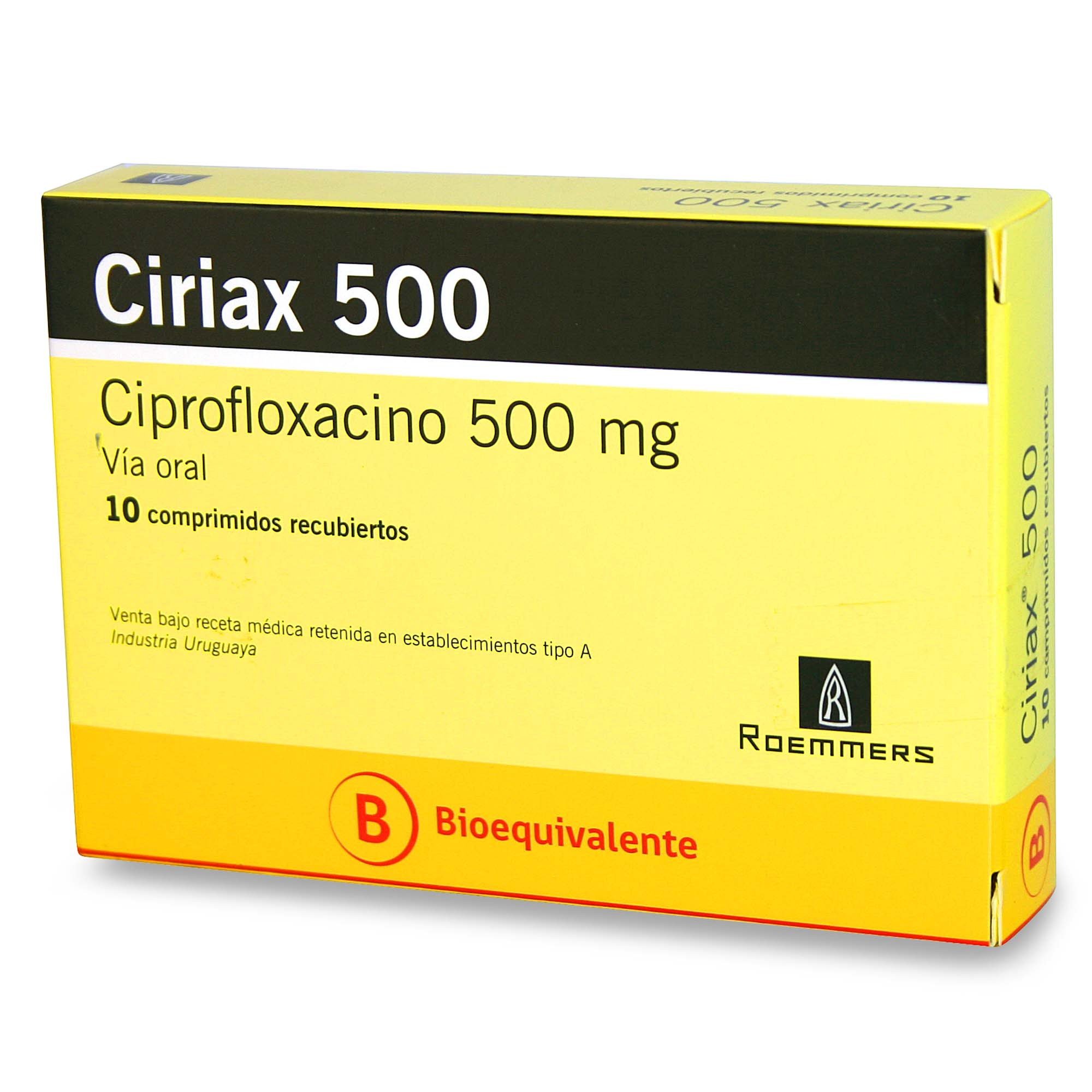 CIRIAX 500 COMPRIMIDOS RECUBIERTOS 500 mg (Ciprofloxacino)