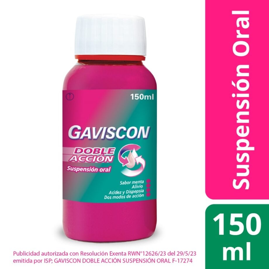 Gaviscon Doble Acción Alginato 500 mg Suspensión Oral 150 mL
