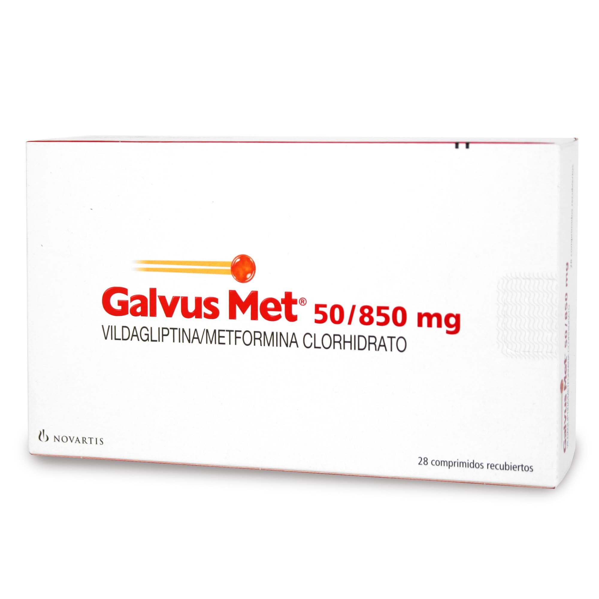 Galvus Met Vildagliptina 50 mg / Metformina 850 mg de 28 Comprimidos