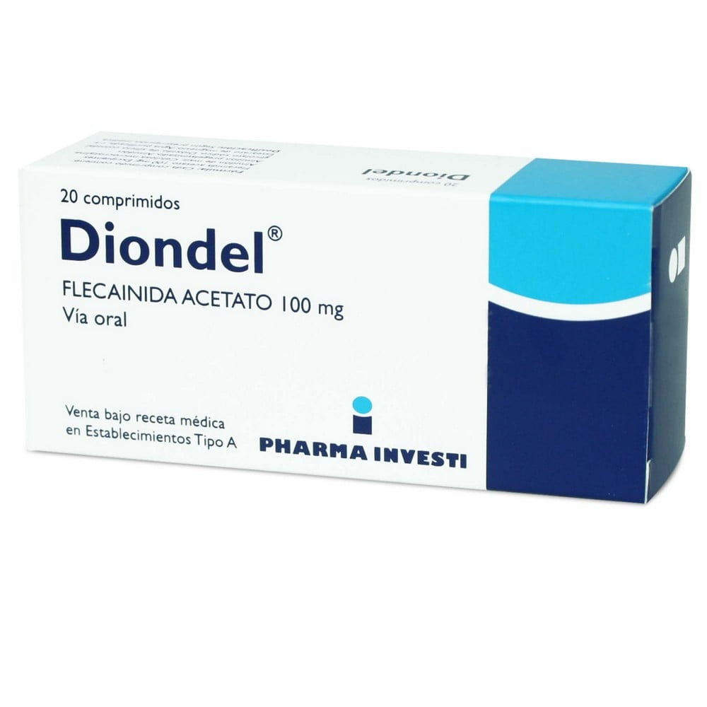 Diondel Flecainida Acetato 100 mg 20 Comprimidos