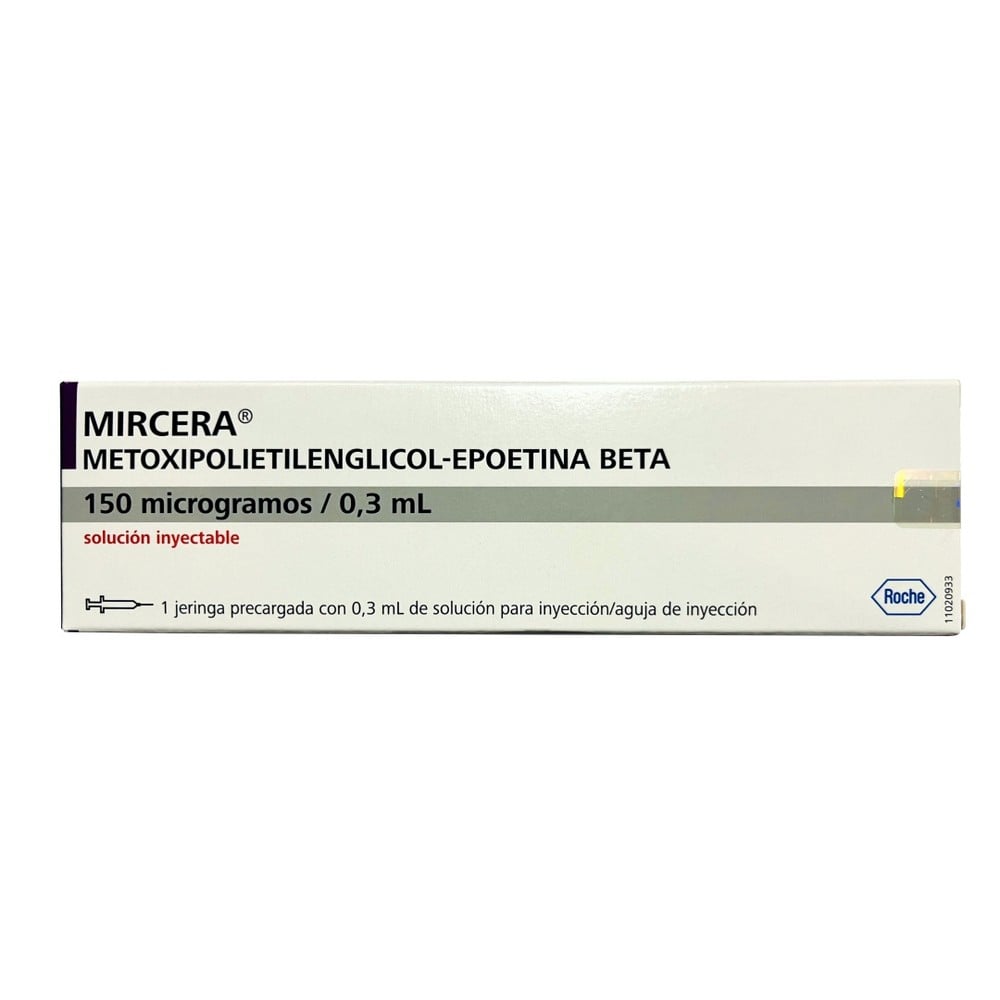 MIRCERA SOLUCIÓN INYECTABLE 150 mcg/0,3 mL (METOXIPOLIETILENGLICOL-EPOETINA BETA)