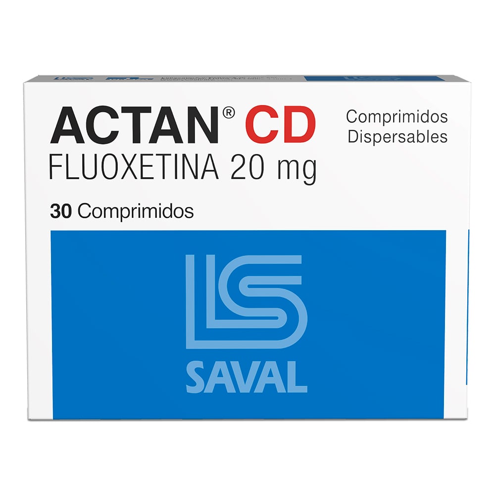 Actan CD Fluoxetina 20 mg 30 Comprimidos