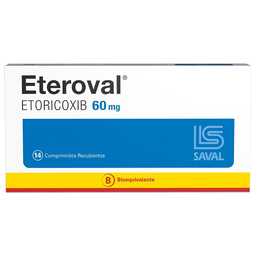 Eteroval Etoricoxib 60 mg 14 Comprimidos Recubiertos