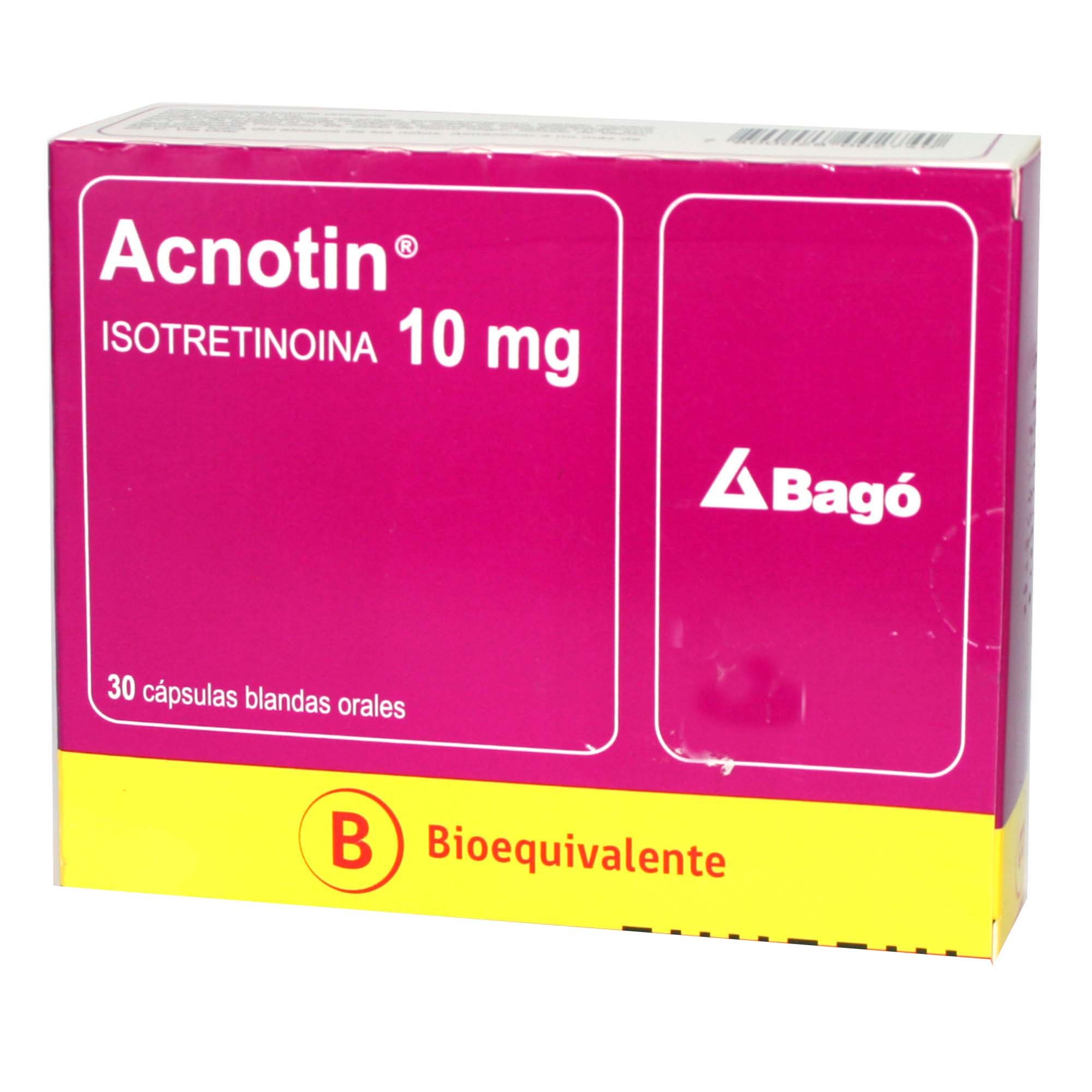 Acnotin Isotretinoina 10 mg 30 Cápsulas Blandas