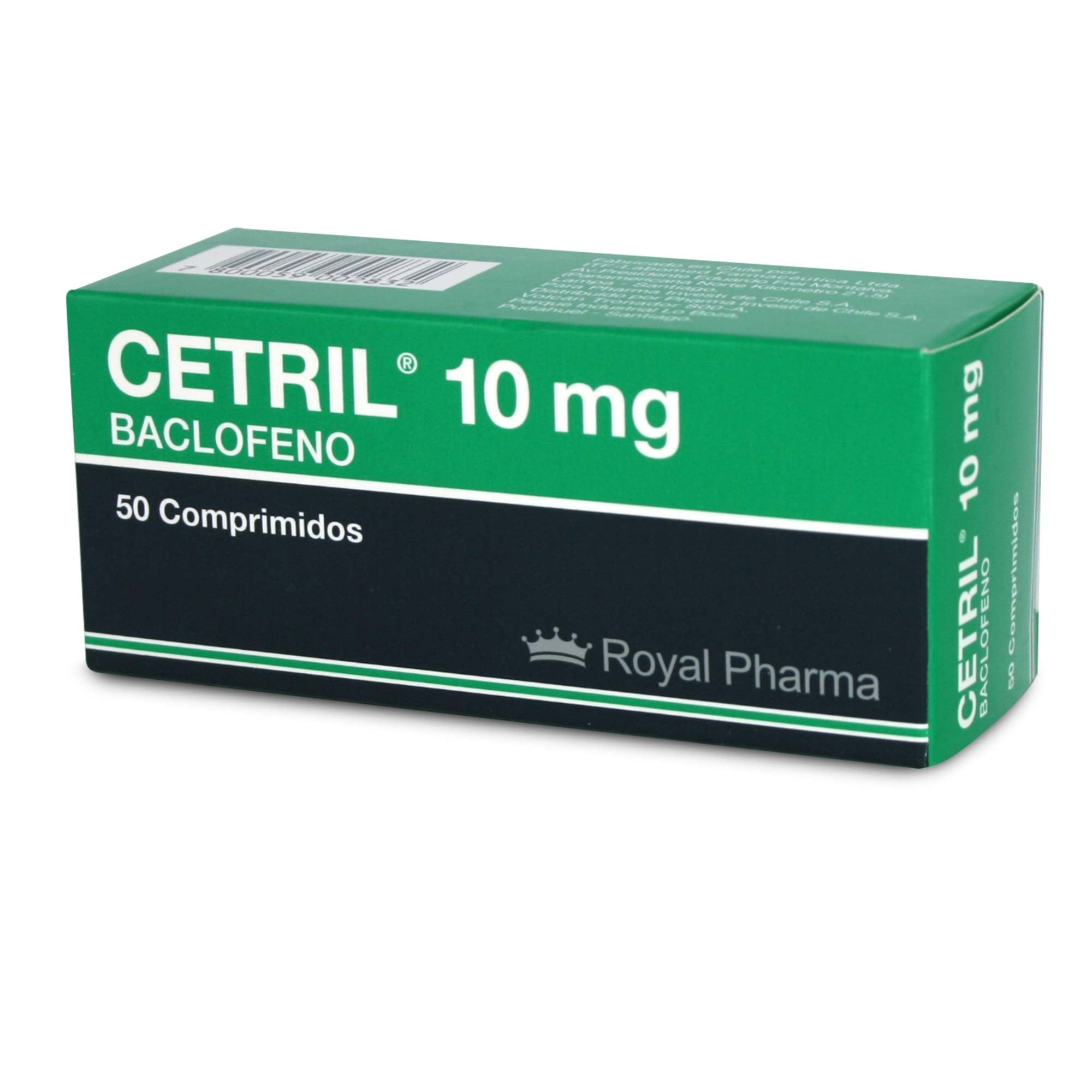 Cetril Baclofeno 10 mg 50 Comprimidos
