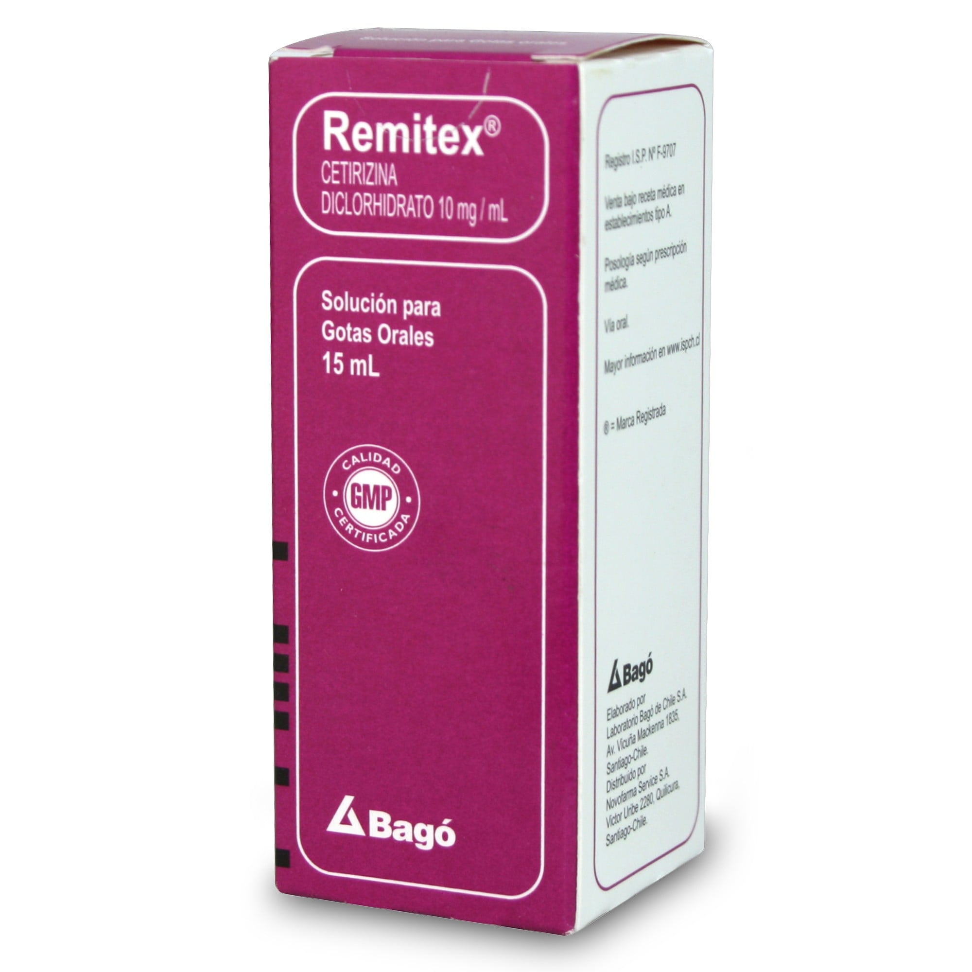 REMITEX SOLUCIÓN PARA GOTAS ORALES 10 mg/1 mL