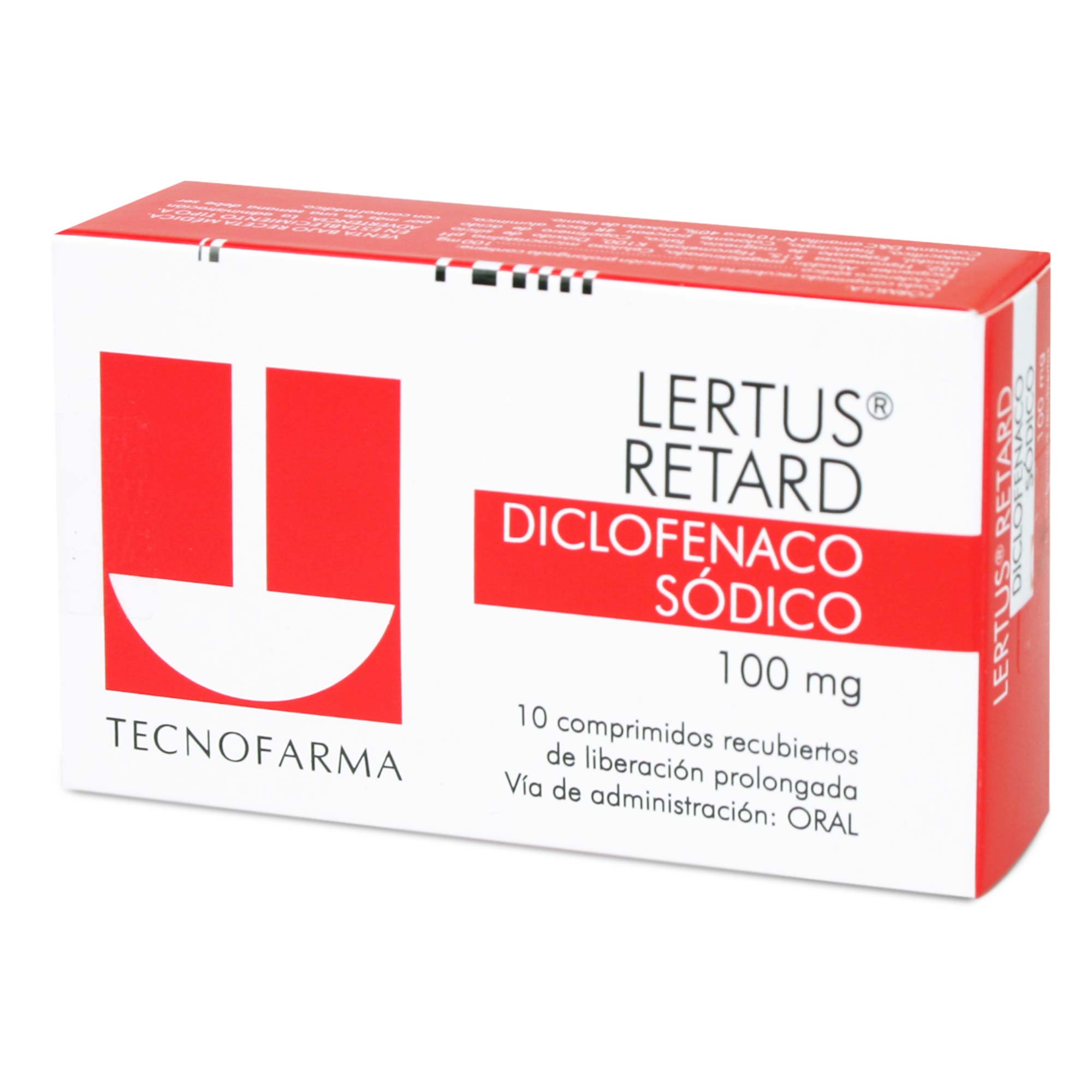 Lertus Retard Diclofenaco Sodico 100 mg 10 Comprimidos