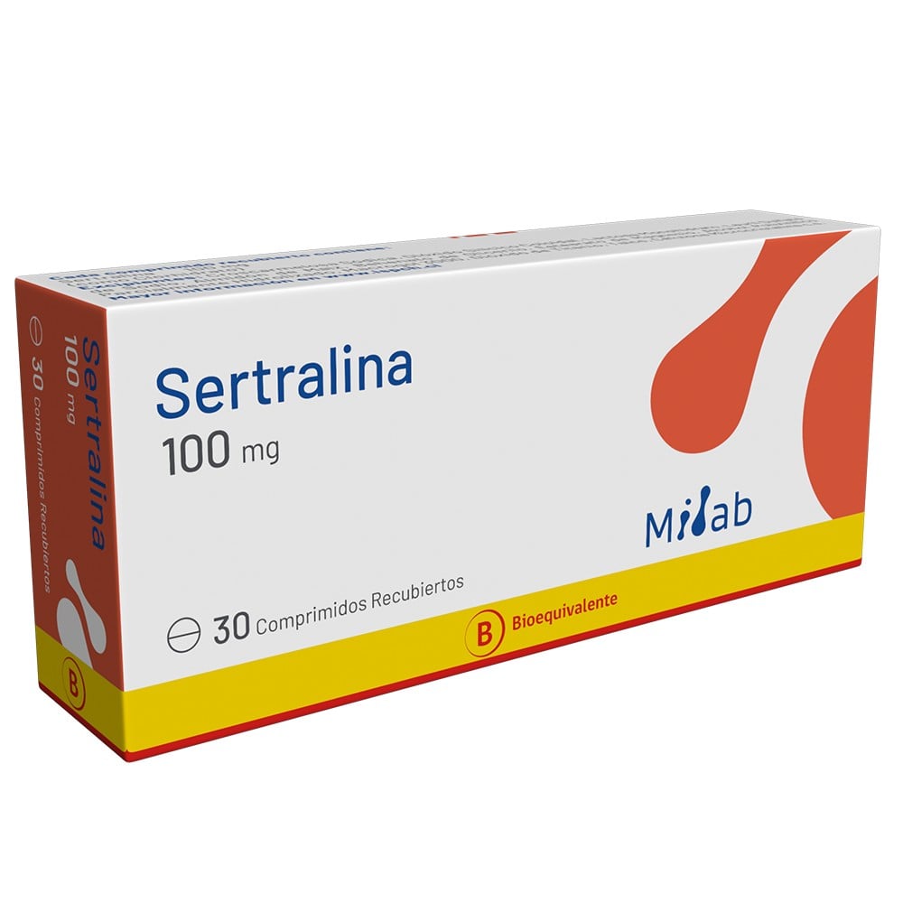 Sertralina 100 mg 30 Comprimidos