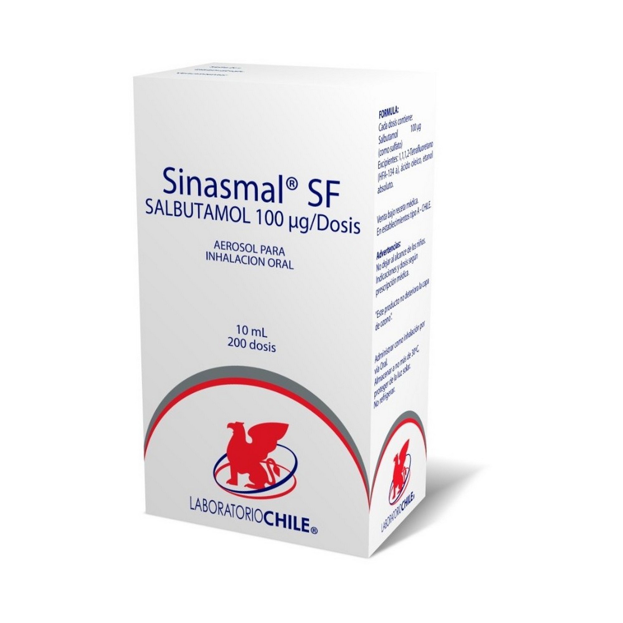 Sinasmal Sf Salbutamol 100 mcg / DS Inhalador Bucal 200 Dosis
