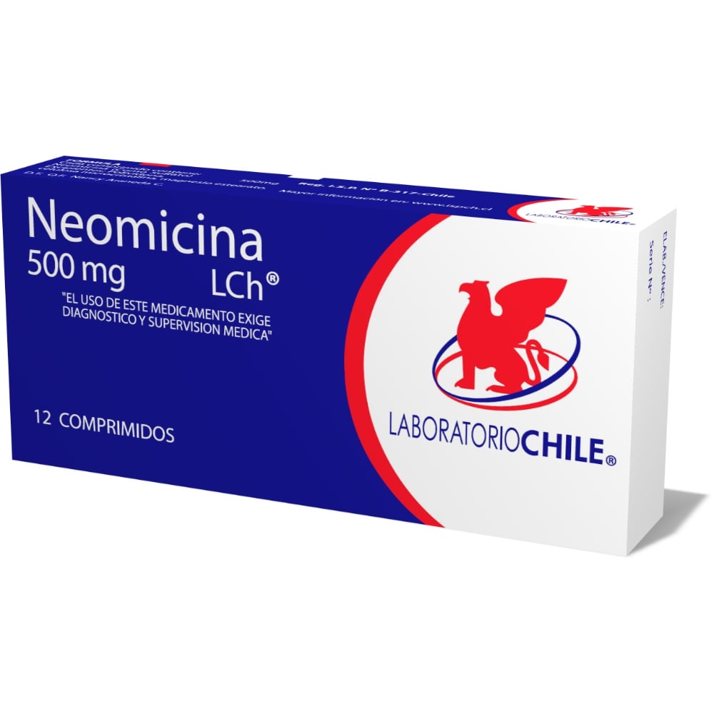 Neomicina 500 mg 12 Comprimidos