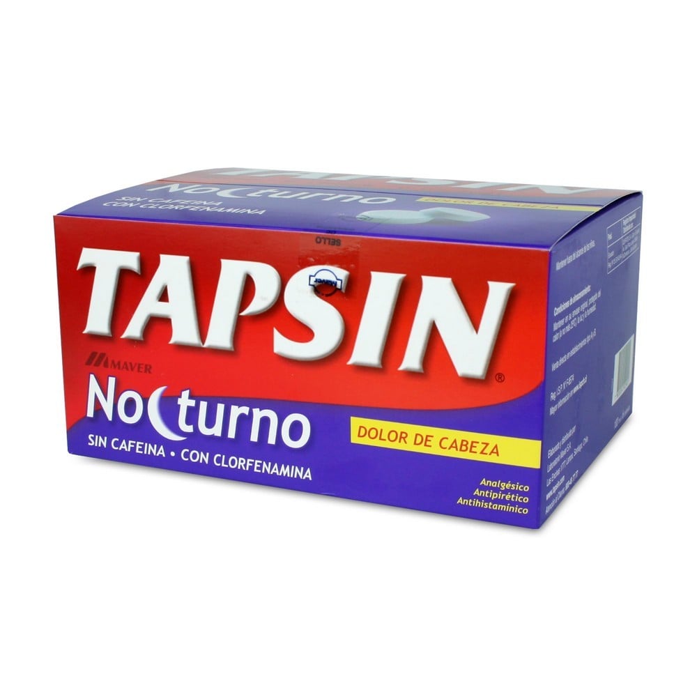 TAPSIN SIN CAFEÍNA CON CLORFENAMINA NOCTURNO COMPRIMIDOS
