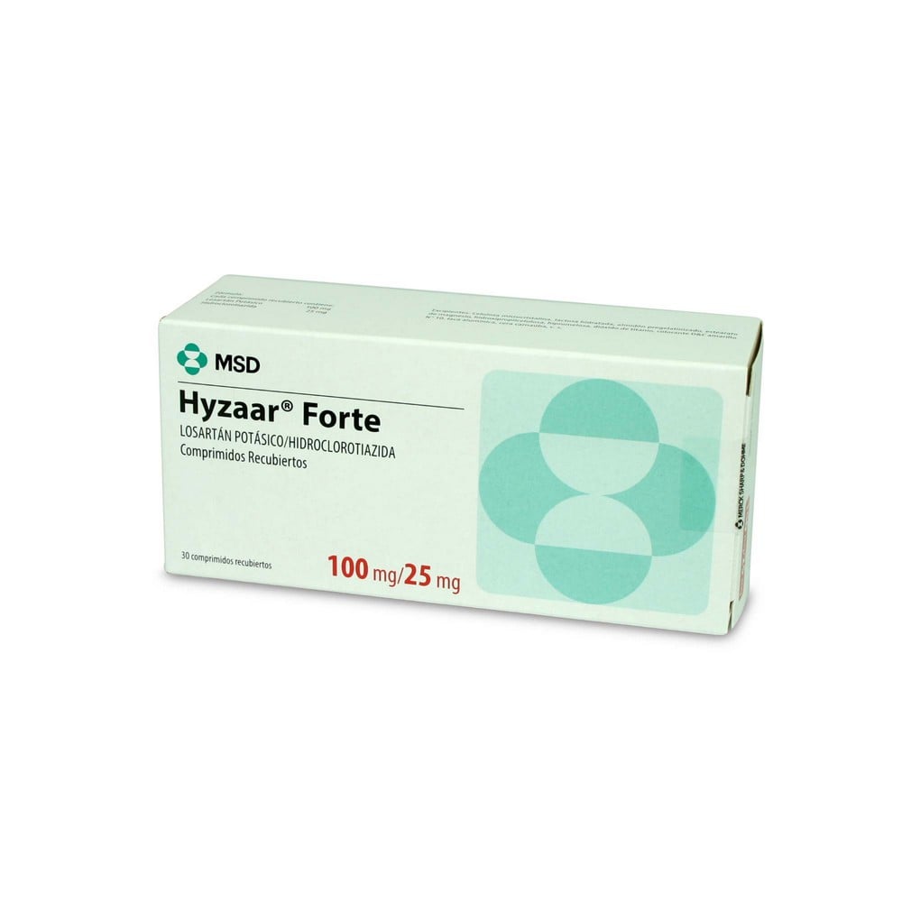 Hyzaar Forte Losartan 100 mg 30 Comprimidos