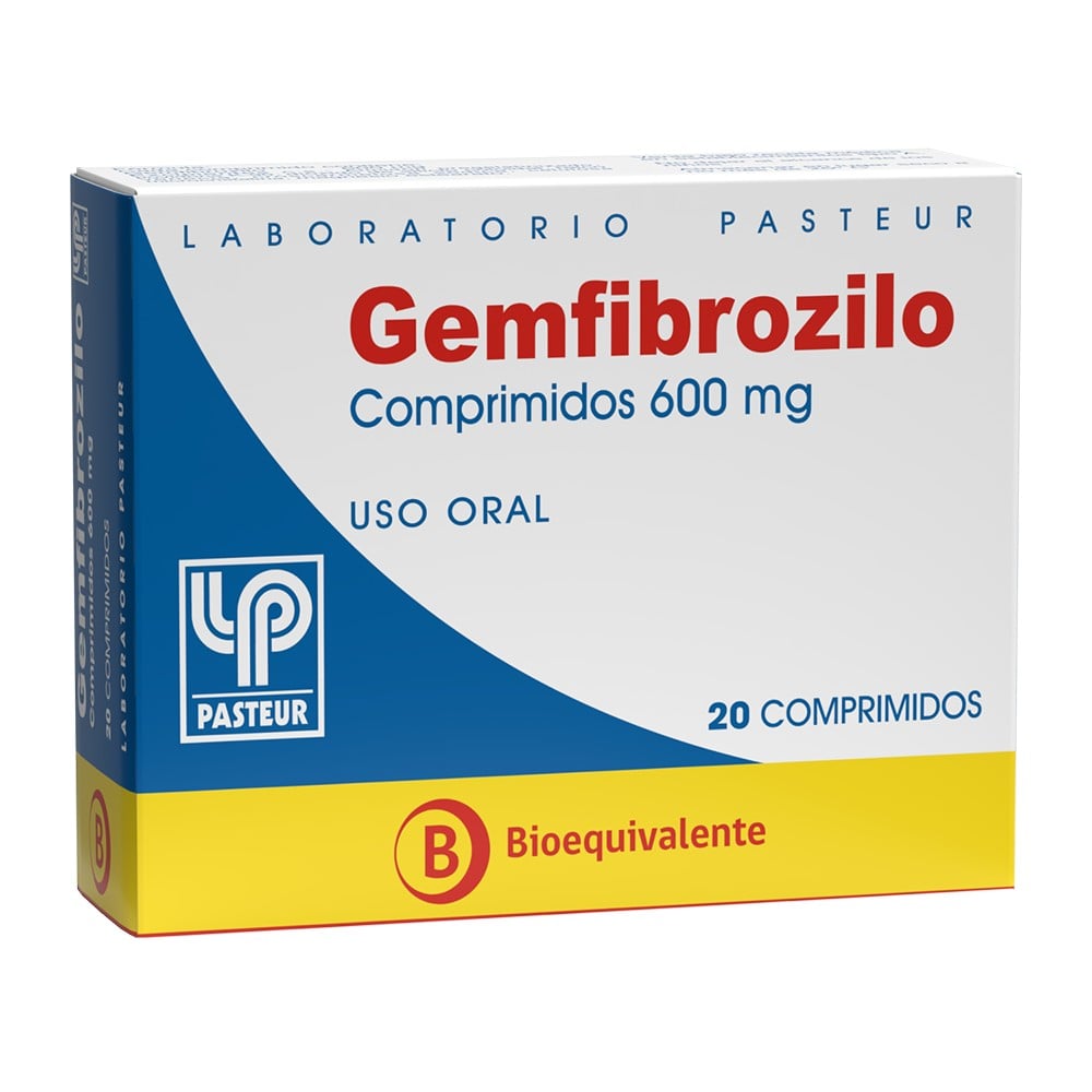 Gemfibrozilo 600 mg 20 Comprimidos