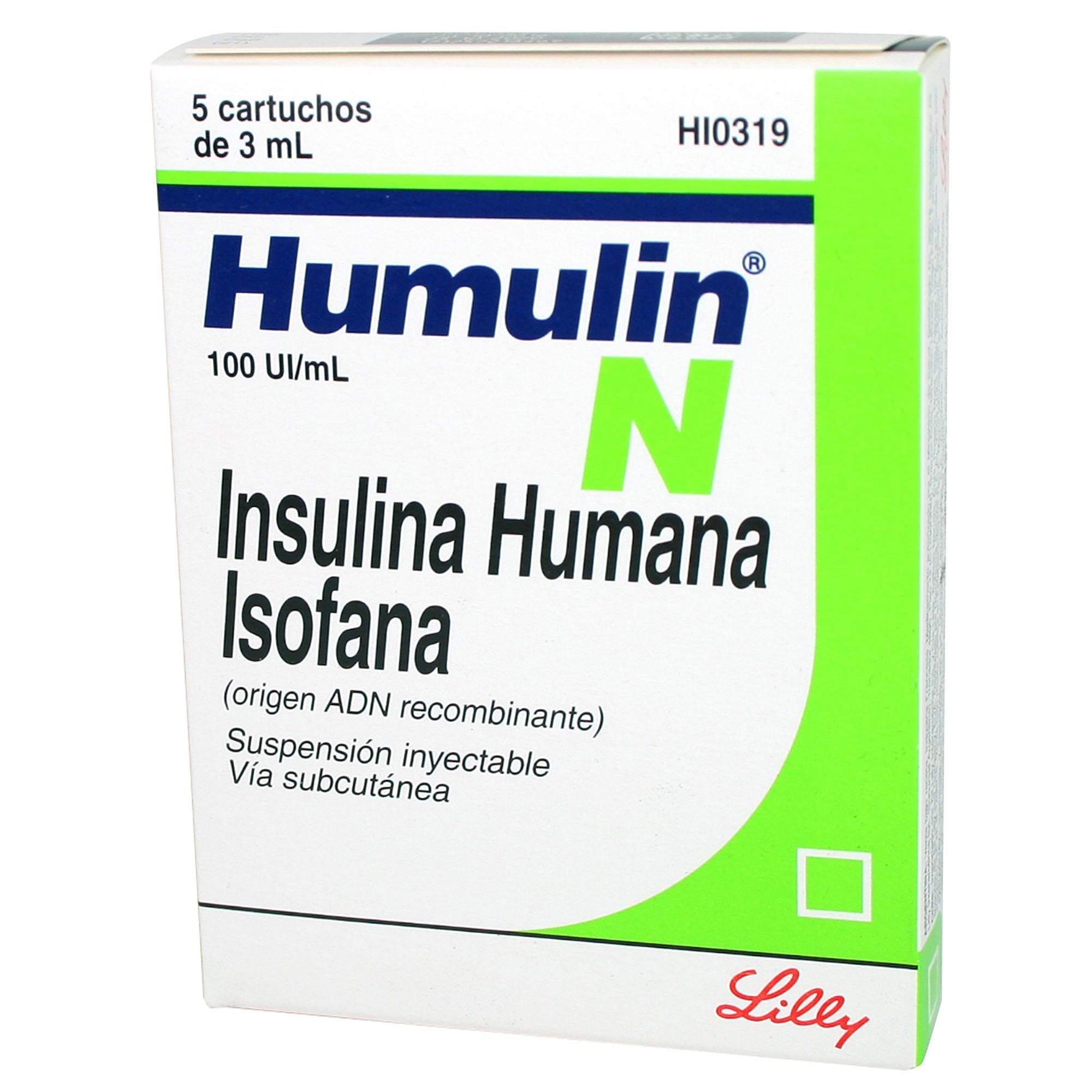 Humulin-N Insulina Humana Protamina Zinc 100 UI 5 Cartridge