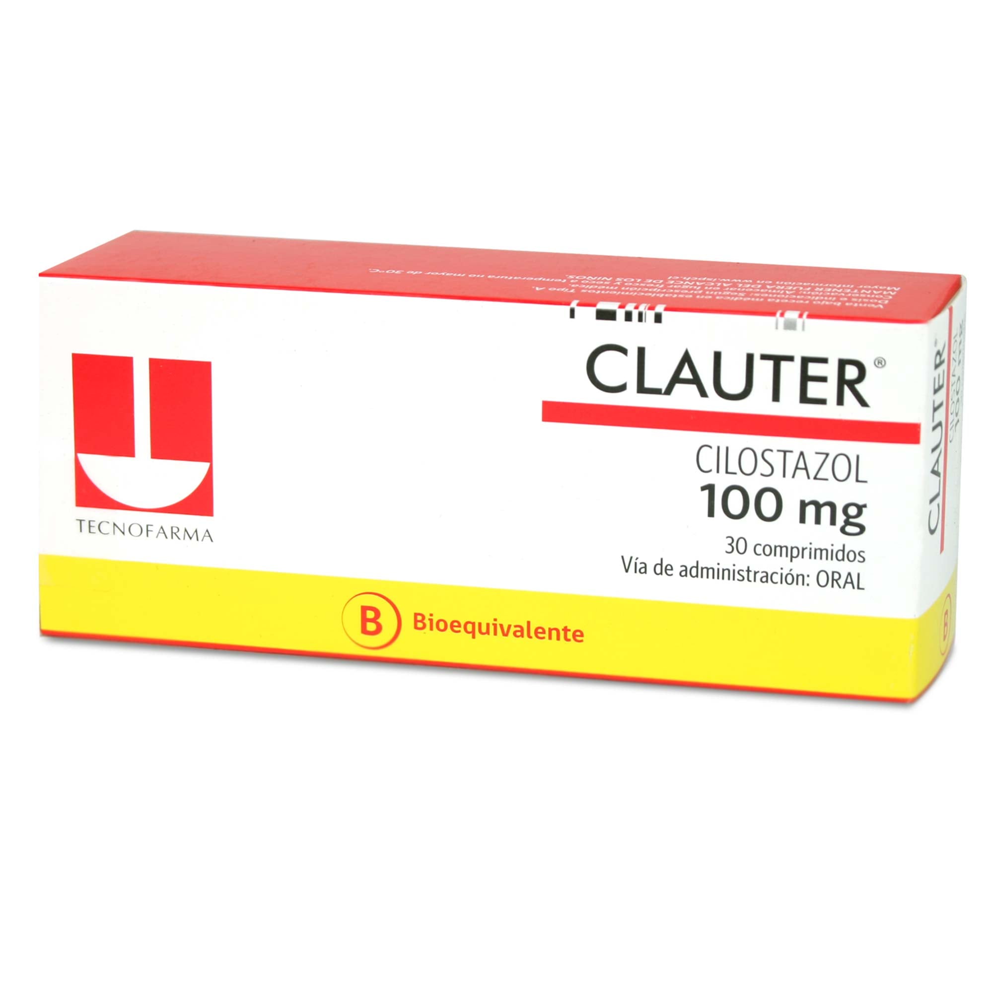 Clauter Cilostazol 100 mg 30 Comprimidos