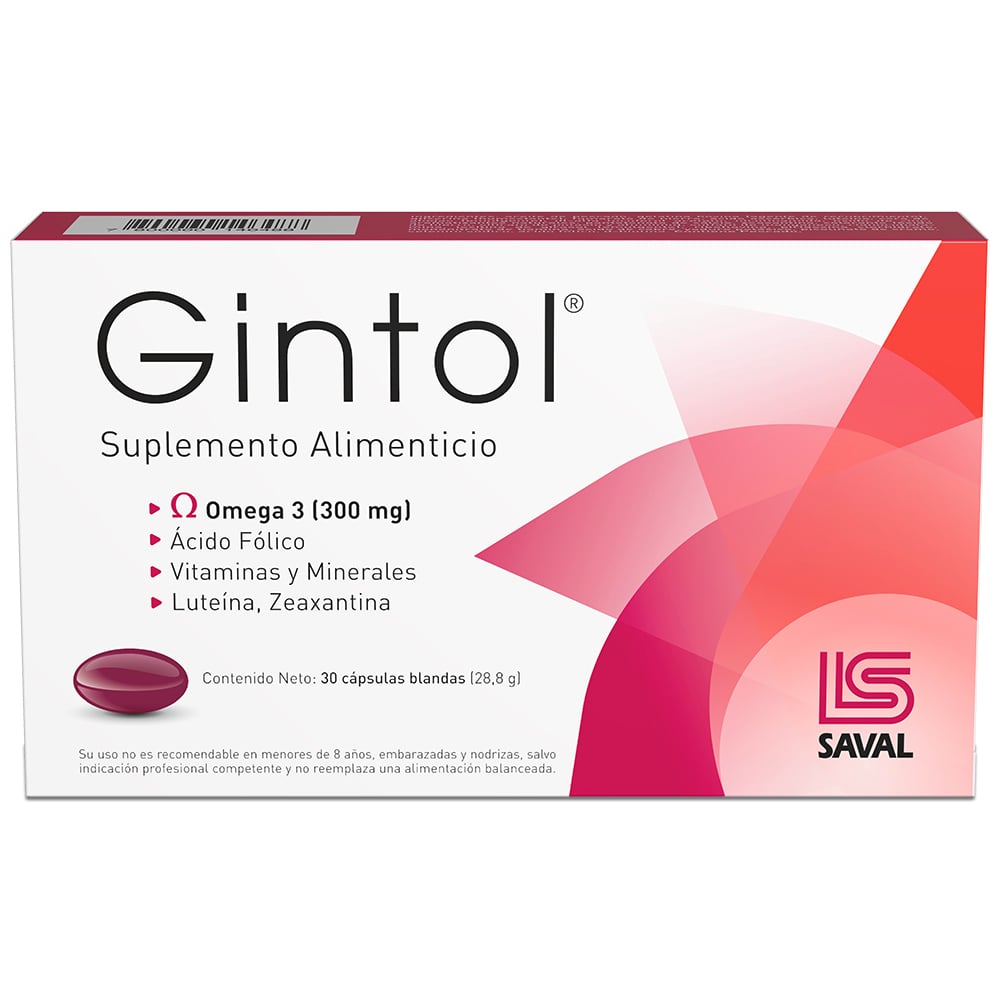 Gintol Suplemento Alimenticio 30 Cápsulas