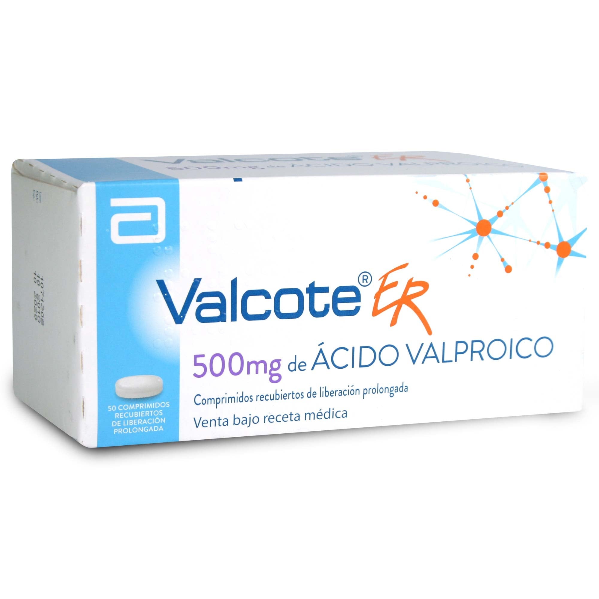 Valcote-Er Acido Valproico 500 mg 50 Comprimidos Liberacion Prolongada