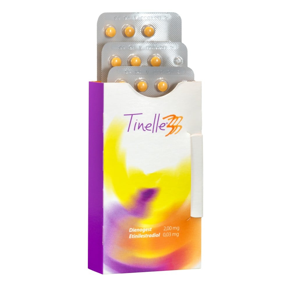 Tinelle 3 Dienogest 2 mg Etinilestradiol 0,03 mg 91 Comprimidos Recubiertos
