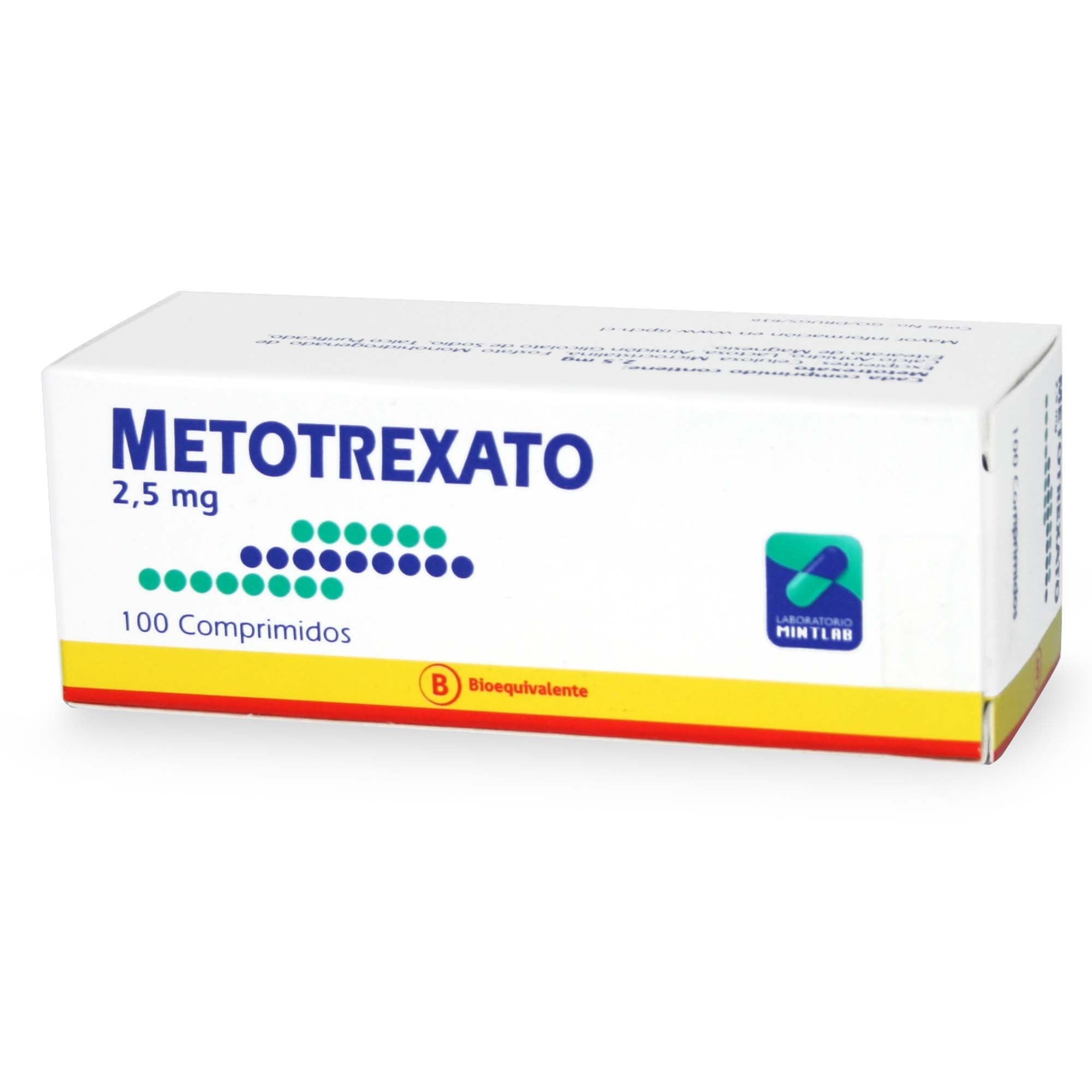 Metotrexato 2,5 mg Bioequivalente 100 Comprimidos