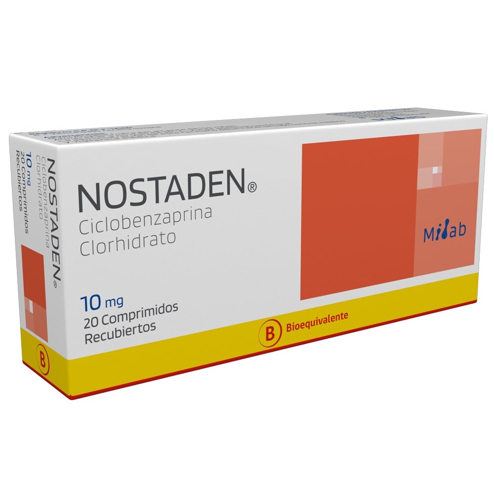 NOSTADEN COMPRIMIDOS RECUBIERTOS 10 mg (CICLOBENZAPRINA)