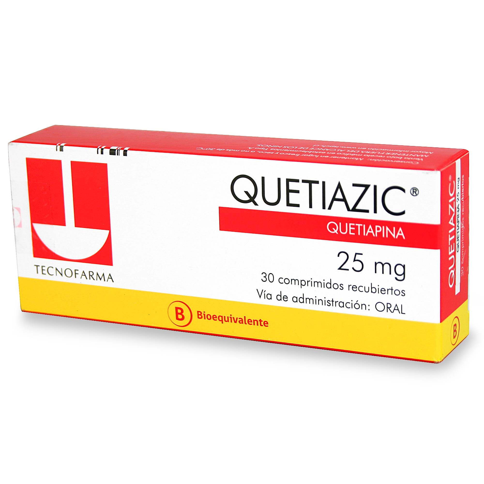 Quetiazic Quetiapina 25 mg 30 Comprimidos Recubierto