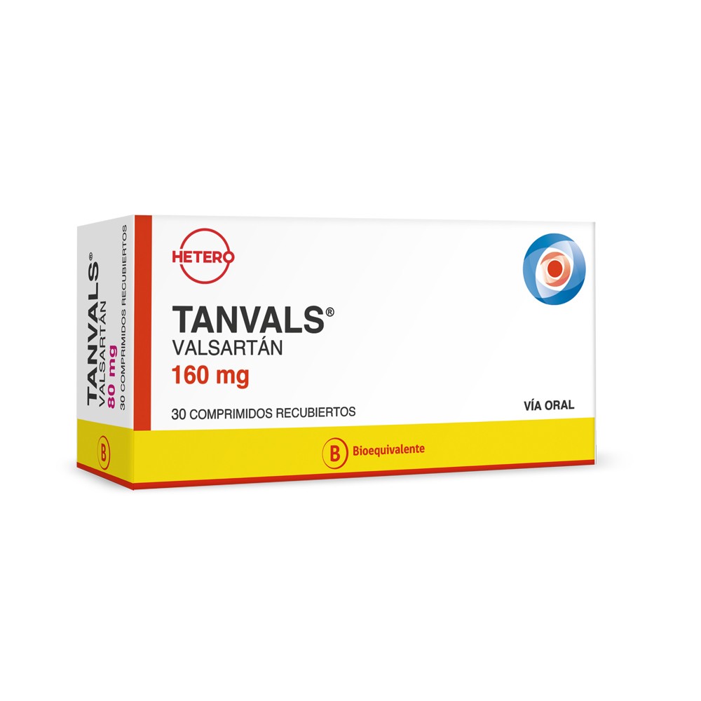 TANVALS COMPRIMIDOS RECUBIERTOS 160 mg (VALSARTÁN)